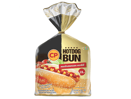 ขนมปังฮอทดอกแบบโรยงา (HotDog Bun)