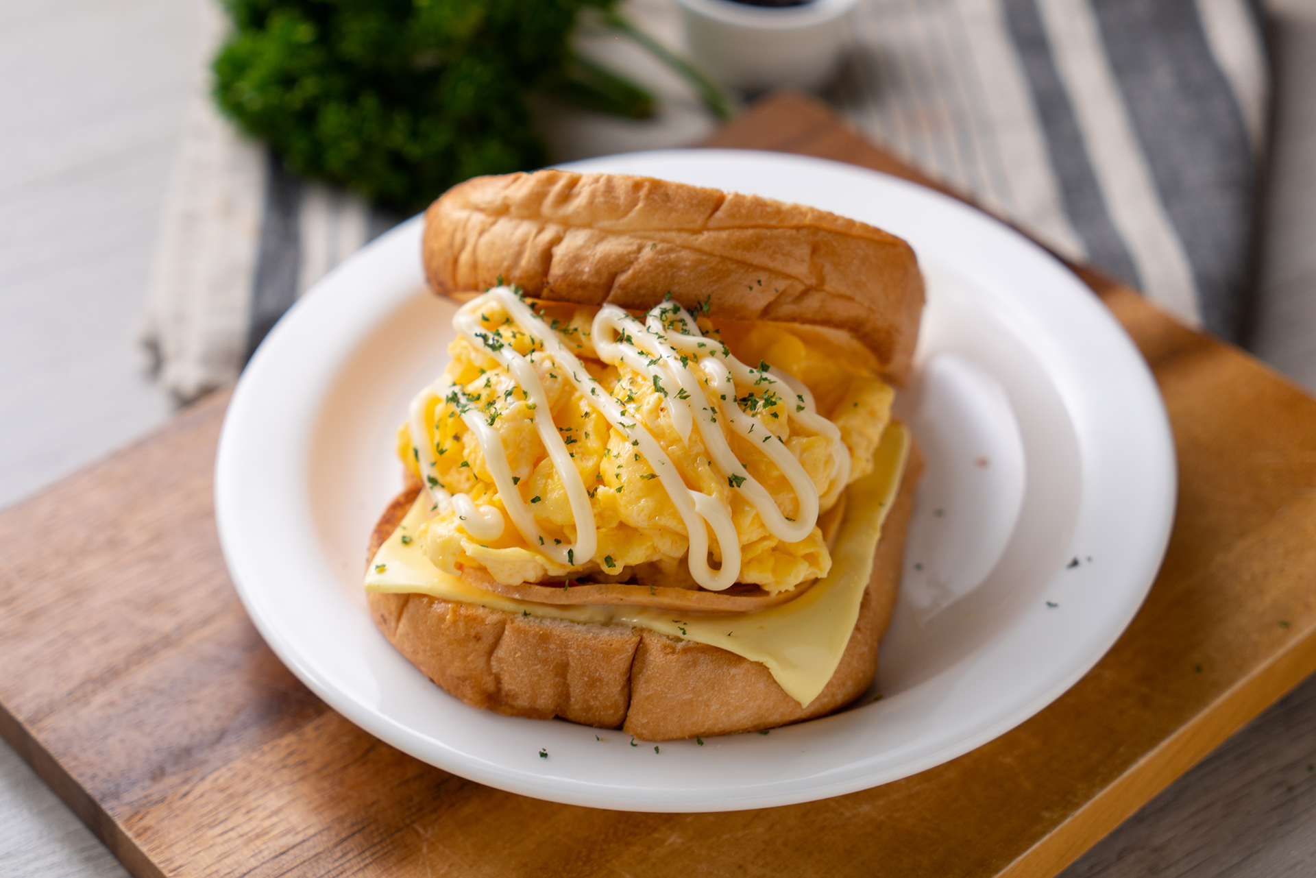 แซนวิชขนมปังไข่ขาวสไตล์เกาหลี - CP Brandsite เติมชีวิตที่ดี